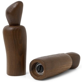 modern grinder in dark brow wood