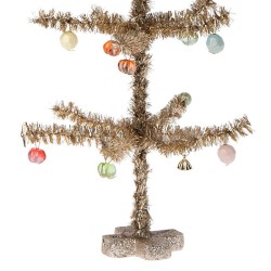 miniture toy christmas tree, gold from Maileg