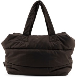 grand sac week-end faux cuir matelassé style doudoune