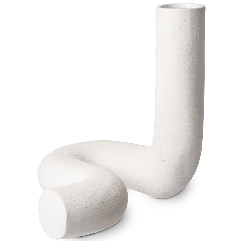 Vase tube blanc HK Living