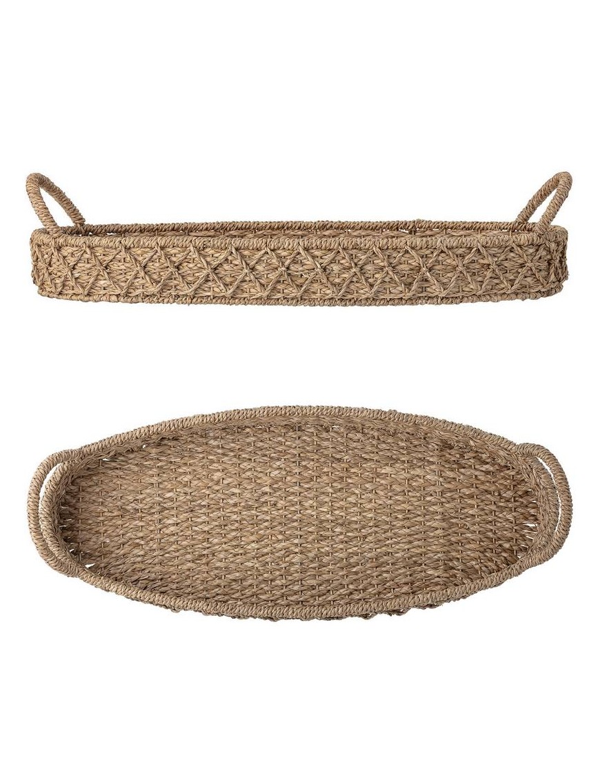 Plateau naturel XXL en Jonc de Mer – Accessoire Déco Naturel & Polyvalent