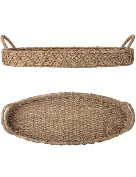 Plateau naturel XXL en Jonc de Mer – Accessoire Déco Naturel & Polyvalent