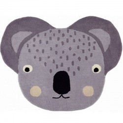 Tapis enfant koala OYOY Mini en laine et coton pour chambre bébé