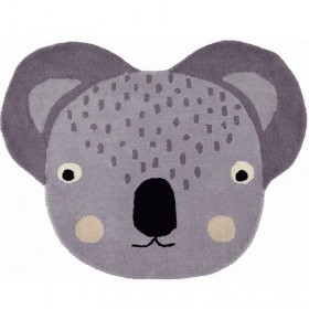 Tapis enfant koala OYOY Mini en laine et coton pour chambre bébé