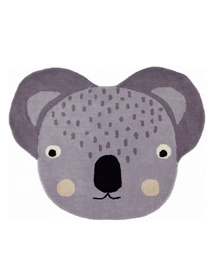 Tapis enfant koala OYOY Mini en laine et coton pour chambre bébé