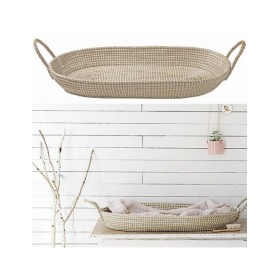 Reva baby changing basket by Olli Ella in natural woven fibres