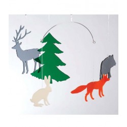 BOMBDESIGN - Mobile *Wildlife in the forest* 5 motifs