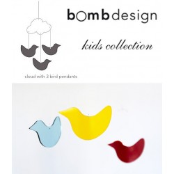 BOMBDESIGN - Mobile and pendants *3 birds and a cloud*