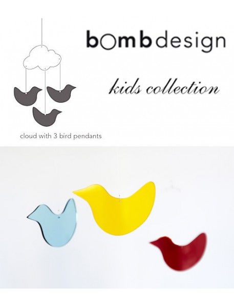 bomb design mobile *nuage et 3 oiseaux*