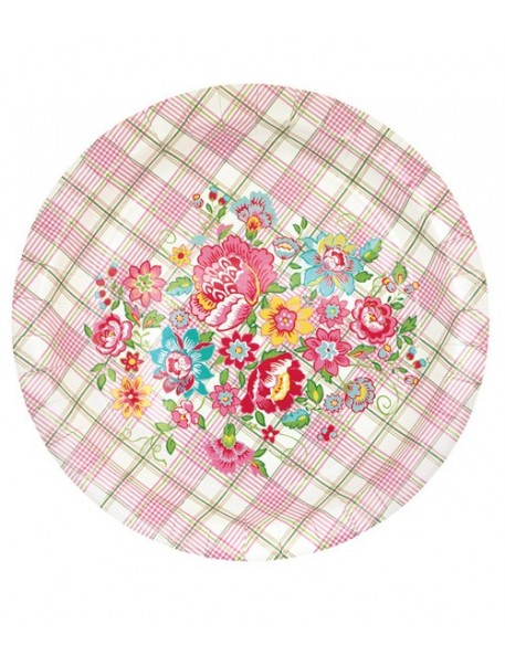 Greengate - 10 Paper Plates - Maggie White