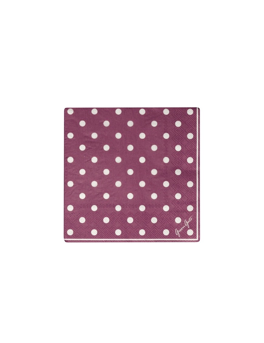 Greengate - 20 Paper Napkins - Naomie Plum