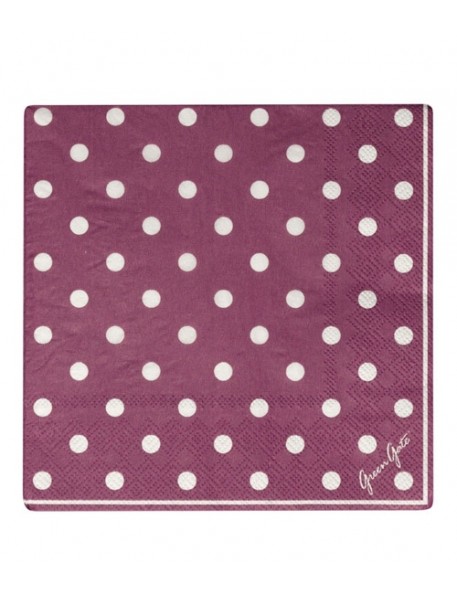 Greengate - 20 Paper Napkins - Naomie Plum