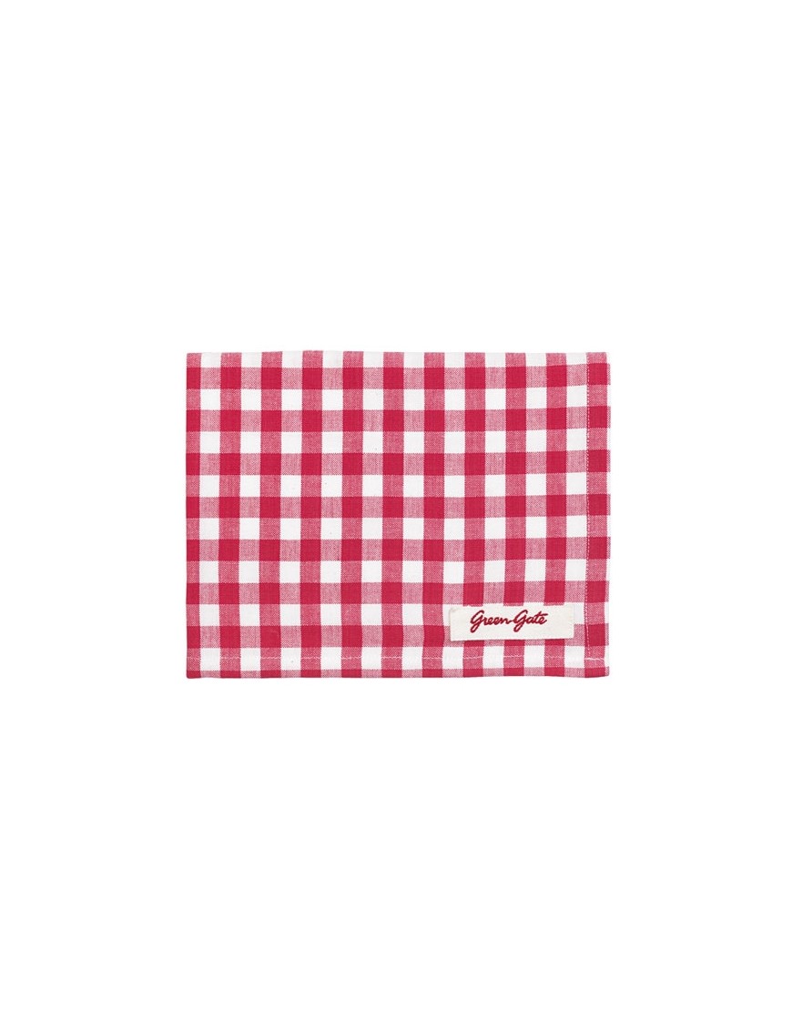 Greengate - Oda Raspberry Tea Towel