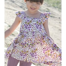 whip cream print parm floral dress