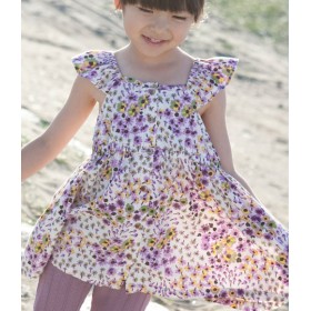 whip cream print parm floral dress