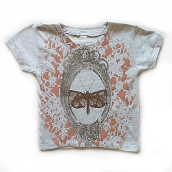 shirin kids t-shirt fille bio papillon et miroir