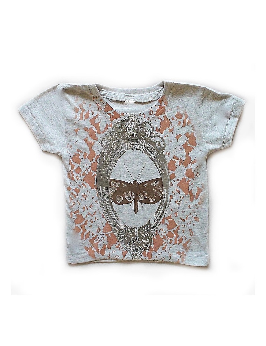 Shirin tee with butterfly and mirror prints