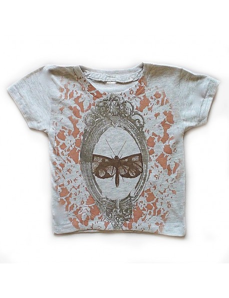 shirin kids t-shirt fille bio papillon et miroir