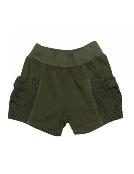 whip cream girl's canvas short - kaki whip cream girl's canvas short - kaki