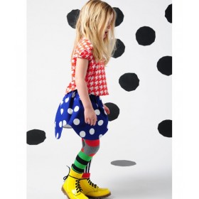 4y -bodebo pippaless skirt - white dots/strong blue
