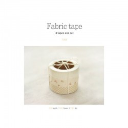 Fabric Tape - Set de 3 Rouleaux d'Adhésifs en Tissu - Tiny