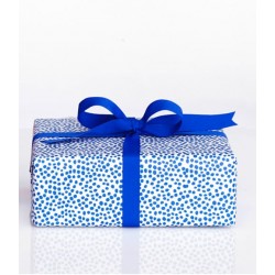 Darling Clementine - Harvest Gift Wrap Blue Dots