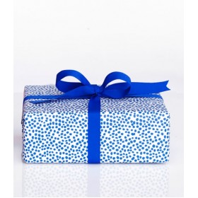 Darling Clementine - Harvest Gift Wrap Blue Dots