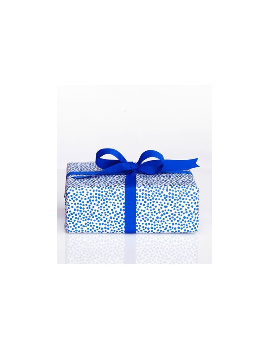 Darling Clementine - Harvest Gift Wrap Blue Dots