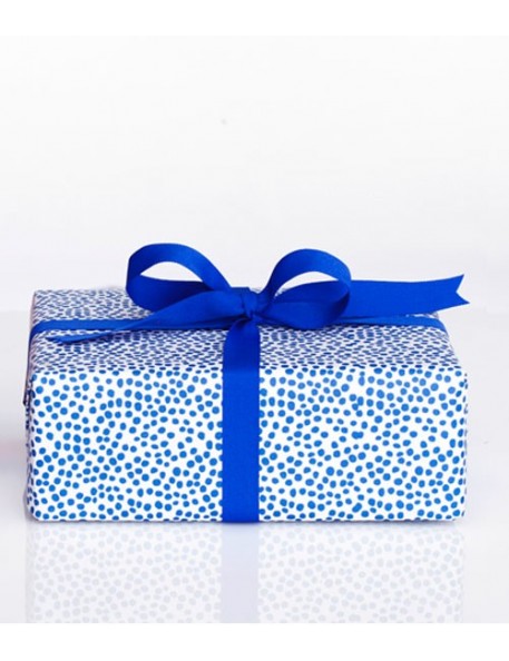Darling Clementine - Harvest Gift Wrap Blue Dots