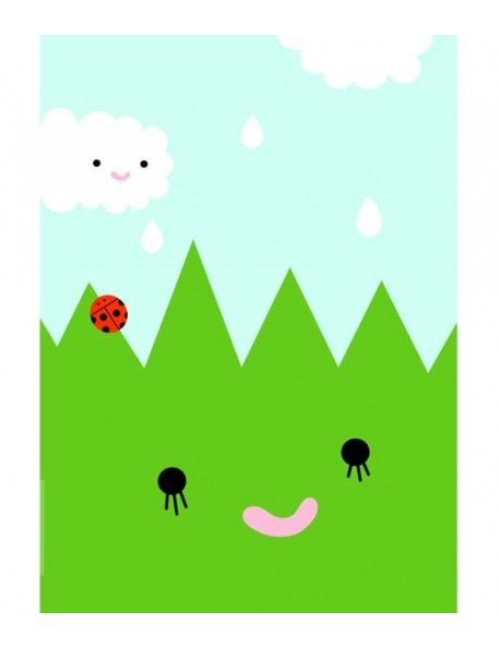 Noodoll affiche"Happy Grass"