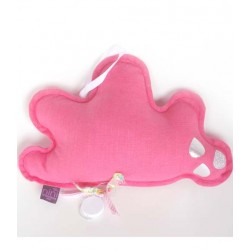 NiNi La Duchesse - Cloud Music Box in bright pink linen