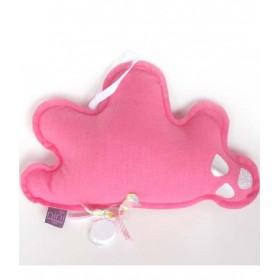 NiNi La Duchesse - Cloud Music Box in bright pink linen