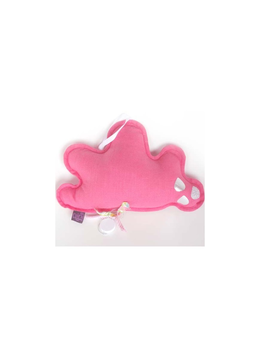 NiNi La Duchesse - Cloud Music Box in bright pink linen