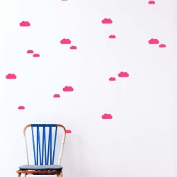 FERM LIVING - Mini clouds Wallsticker -neon