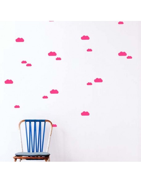 FERM LIVING - Mini clouds Wallsticker -neon