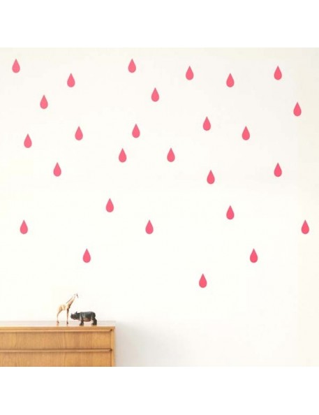 FERM LIVING - Mini drops Wallsticker -neon