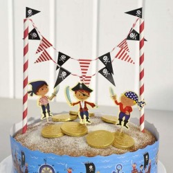 Rex - Set Déco Gâteau d'Anniversaire Pirate